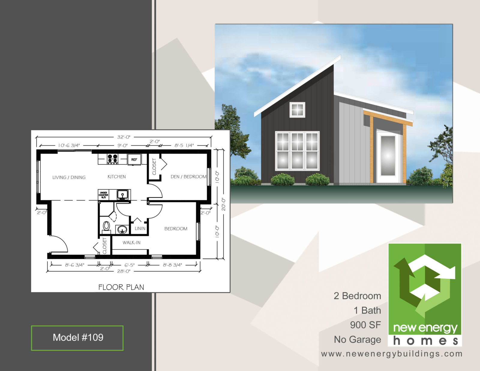 Contemporary Eco Home - NEH Model #109