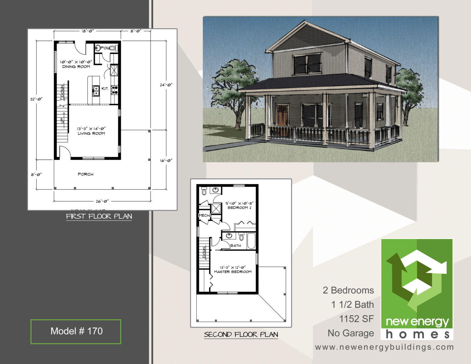 Two Story Traditional Farmhouse - NEH Model #170